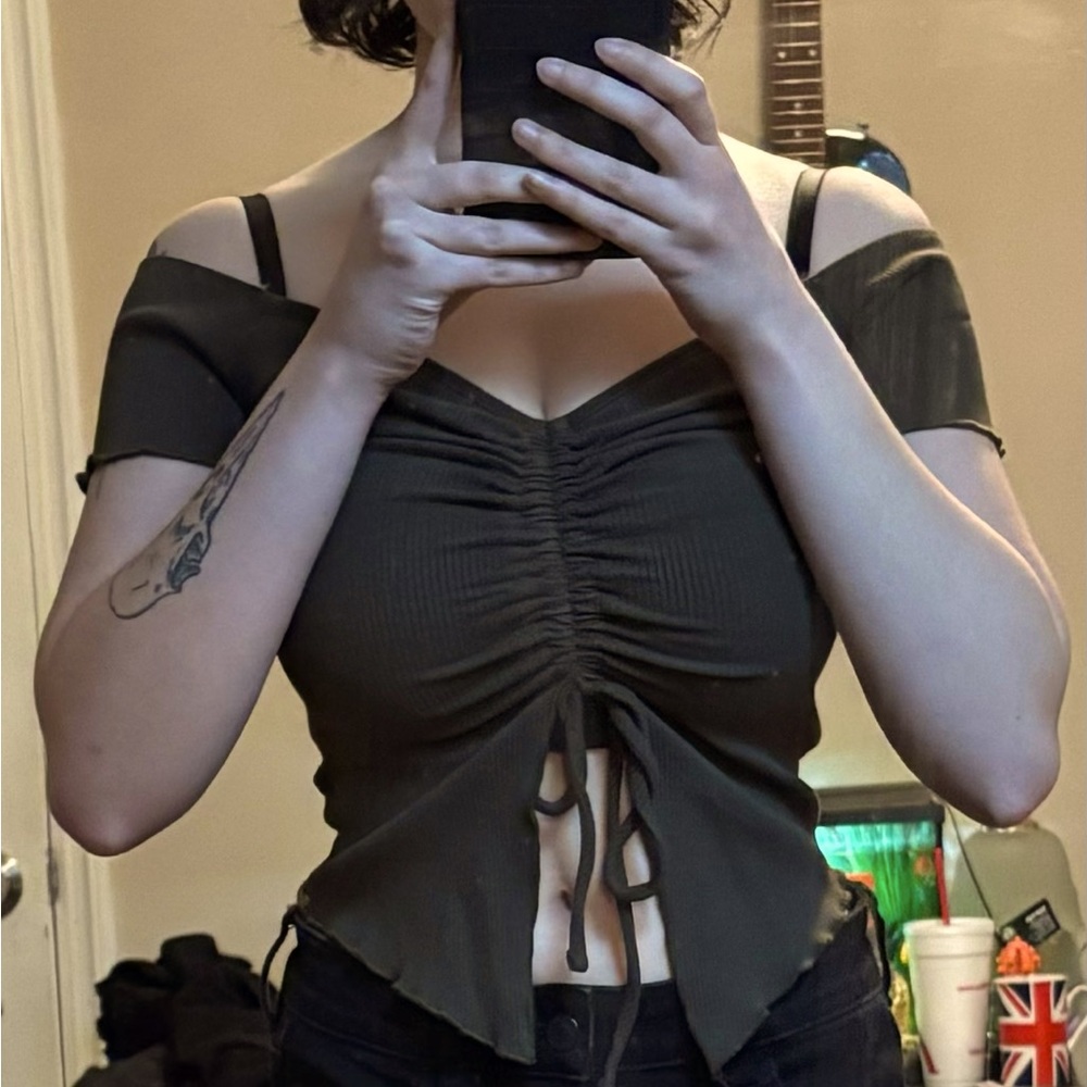 Off the shoulder crop top